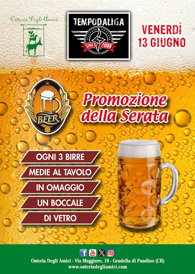 Volantino BOCCALE BIRRA 650 min